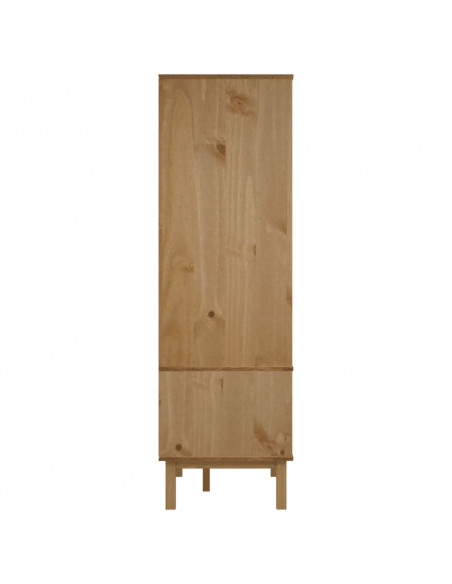 Armadio OTTA Marrone e Bianco 76,5x53x172 cm in Legno di Pino