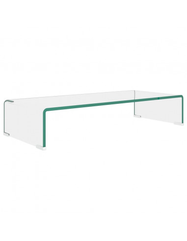 Mobile/Rialzo Porta TV in Vetro Trasparente 70x30x13 cm