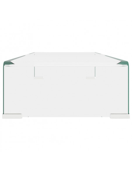 Mobile/Rialzo Porta TV in Vetro Trasparente 70x30x13 cm