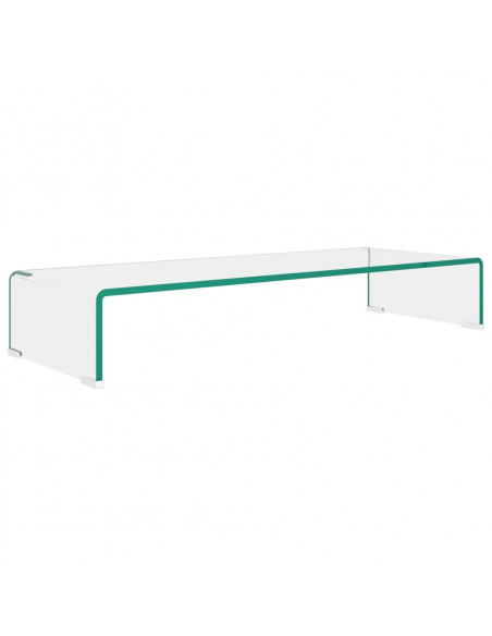 Mobile/Rialzo Porta TV in Vetro Trasparente 80x30x13 cm