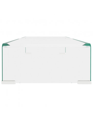 Mobile/Rialzo Porta TV in Vetro Trasparente 80x30x13 cm