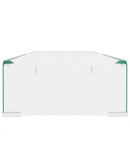 Mobile/Rialzo Porta TV in Vetro Trasparente 80x30x13 cm