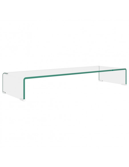 Mobile/Rialzo Porta TV in Vetro Trasparente 90x30x13 cm