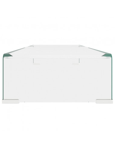 Mobile/Rialzo Porta TV in Vetro Trasparente 90x30x13 cm