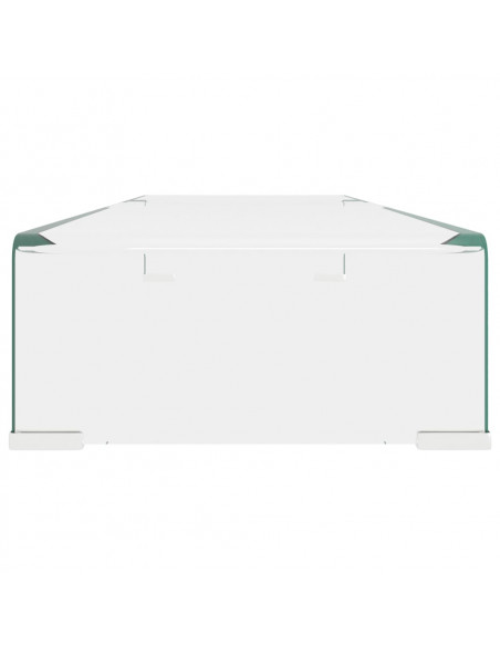Mobile/Rialzo Porta TV in Vetro Trasparente 90x30x13 cm