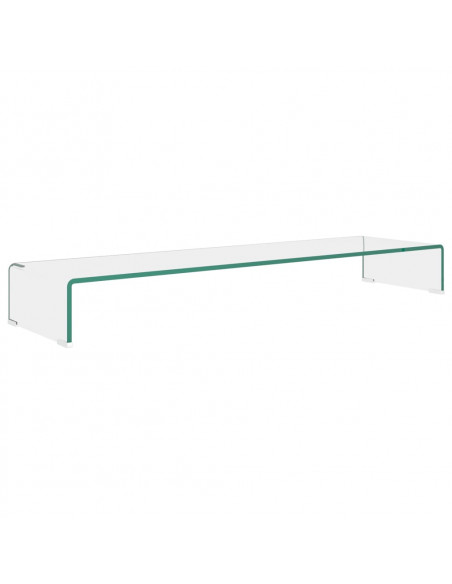 Mobile/Rialzo Porta TV in Vetro Trasparente 110x30x13 cm