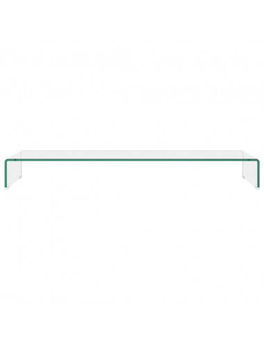 Mobile/Rialzo Porta TV in Vetro Trasparente 110x30x13 cm
