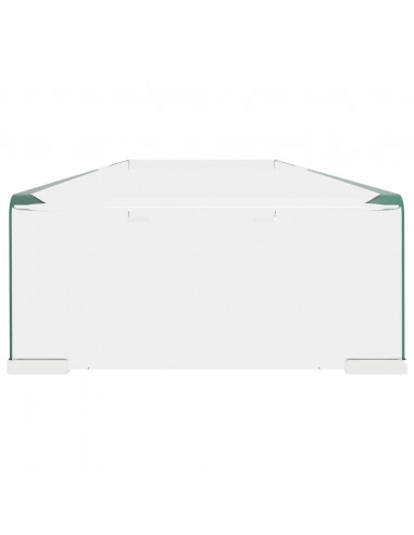 Mobile/Rialzo Porta TV in Vetro Trasparente 110x30x13 cm