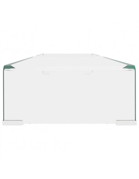 Mobile/Rialzo Porta TV in Vetro Trasparente 110x30x13 cm