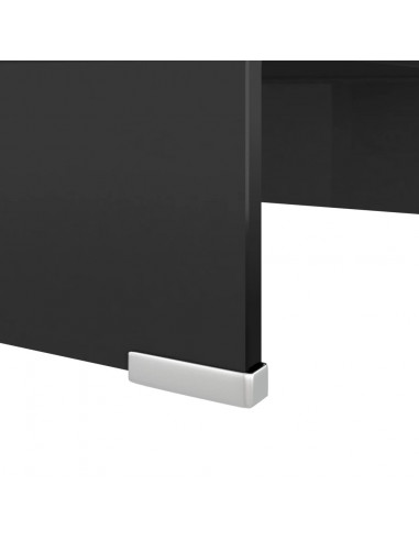 Mobile/Rialzo Porta TV in Vetro Nero 40x25x11 cm