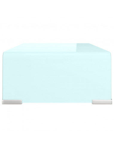 Supporto TV / Rialzo Monitor in Vetro Verde 40x25x11 cm