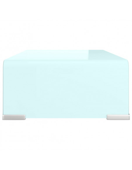 Supporto TV / Rialzo Monitor in Vetro Verde 40x25x11 cm