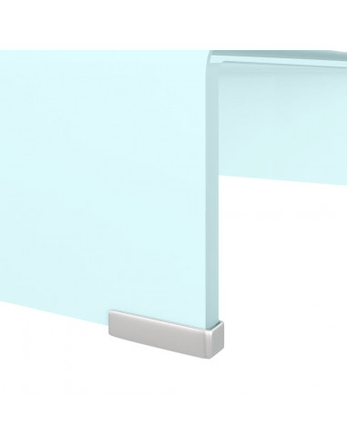 Supporto TV / Rialzo Monitor in Vetro Verde 40x25x11 cm