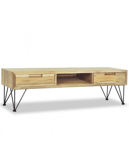 Mobile Porta TV 120x35x35 cm in Legno Massello di Teak