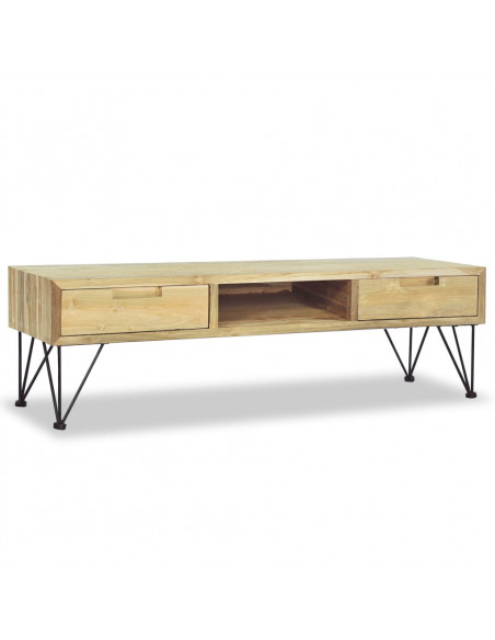 Mobile Porta TV 120x35x35 cm in Legno Massello di Teak