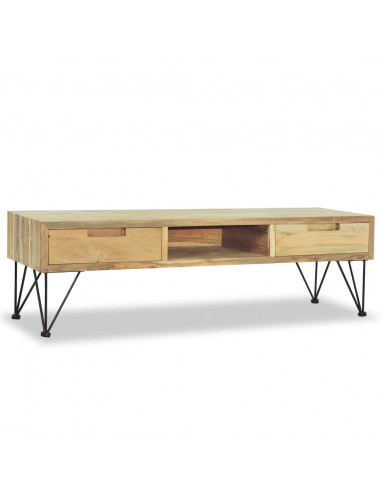 Mobile Porta TV 120x35x35 cm in Legno Massello di Teak