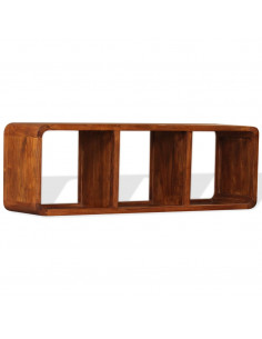 Mobile TV in Legno Massello con Finitura Ambra 120x30x40 cm 2