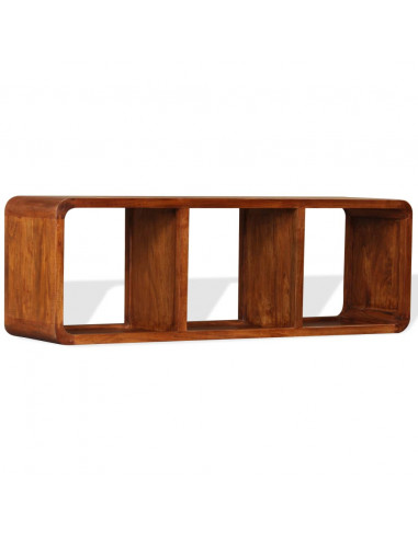 Mobile TV in Legno Massello con Finitura Ambra 120x30x40 cm