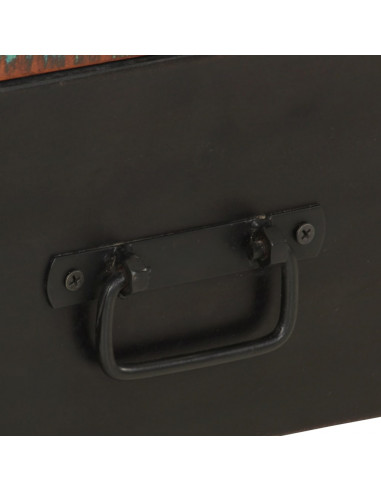 Mobile Porta TV in Legno Massello di Recupero 120x30x40 cm