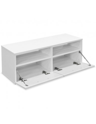 Mobile Porta TV in Legno Multistrato 95x35x36 cm Bianco