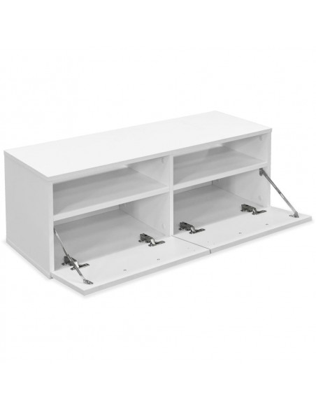 Mobile Porta TV in Legno Multistrato 95x35x36 cm Bianco