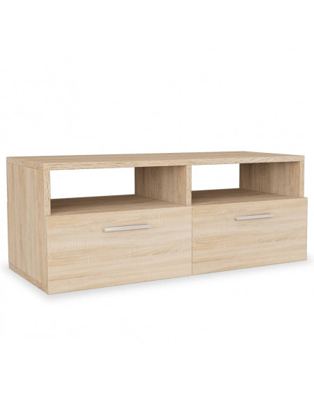 Mobile Porta TV in Legno Multistrato 95x35x36 cm Rovere