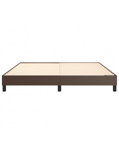Struttura Letto a Rete a Molle Marrone 180x200 cm in Similpelle