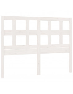 Testiera per Letto Bianca 165,5x4x100 cm Legno Massello di Pino 2