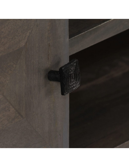 Mobile Porta TV in Legno Massello di Mango 140x30x45 cm