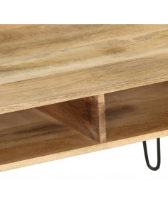 Mobile Porta TV in Legno Massello di Mango 110x35x45 cm 2