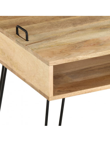 Mobile Porta TV in Legno Massello di Mango 110x35x45 cm