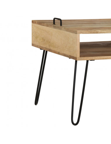 Mobile Porta TV in Legno Massello di Mango 110x35x45 cm