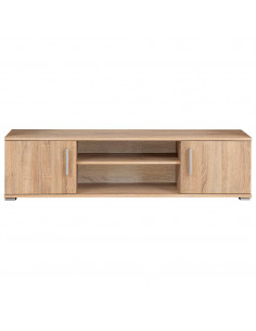 Parete Attrezzata Porta TV con Luci LED Rovere Sonoma 2