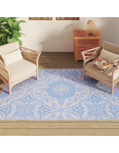 Tappeto da Esterno Celeste 140x200 cm in PP