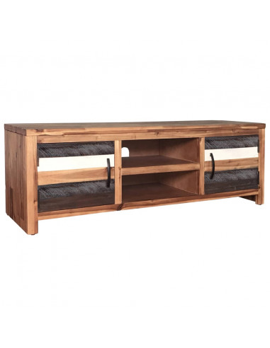 Mobile Porta TV in Legno Massello di Acacia 120x35x40 cm
