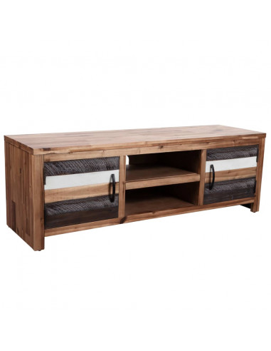 Mobile Porta TV in Legno Massello di Acacia 120x35x40 cm