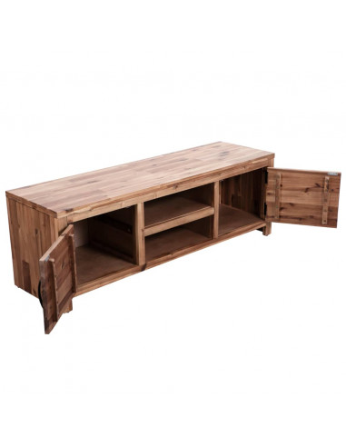 Mobile Porta TV in Legno Massello di Acacia 120x35x40 cm