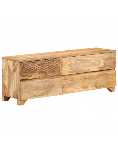 Mobile Porta TV in Legno Massello di Mango 110x30x40 cm