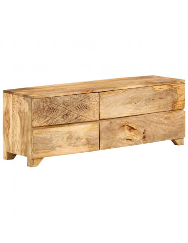 Mobile Porta TV in Legno Massello di Mango 110x30x40 cm