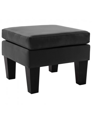 Poggiapiedi Nero in Similpelle