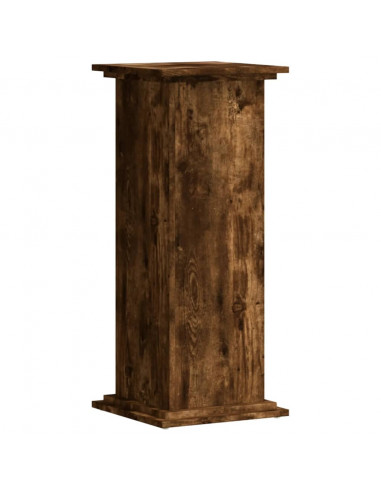 Supporto per Piante Rovere Fumo 33x33x80 cm Legno Multistrato