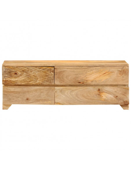 Mobile Porta TV in Legno Massello di Mango 110x30x40 cm
