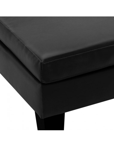 Poggiapiedi Nero in Similpelle