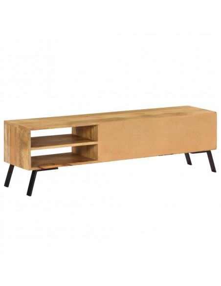 Mobile Porta TV in Legno Massello di Mango 140x30x40 cm