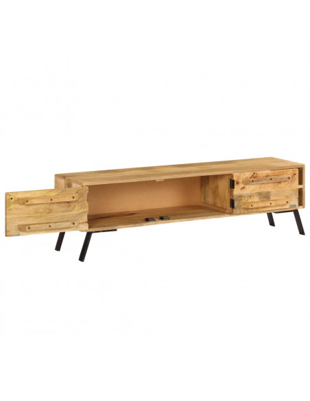 Mobile Porta TV in Legno Massello di Mango 140x30x40 cm