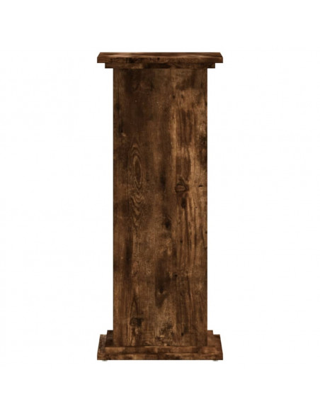 Supporto per Piante Rovere Fumo 33x33x80 cm Legno Multistrato
