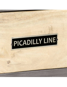 Mobile Porta TV in Mango Massello e Acciaio 120x30x45cm 2