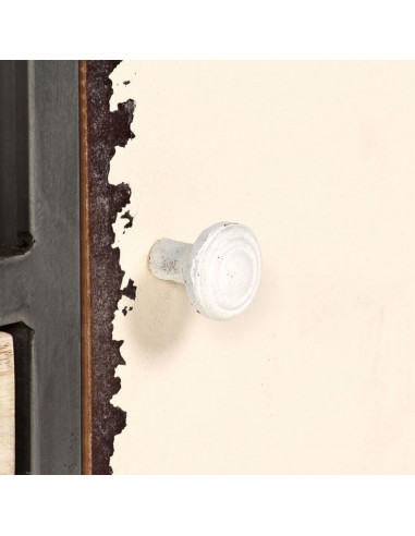 Mobile Porta TV in Mango Massello e Acciaio 120x30x45cm