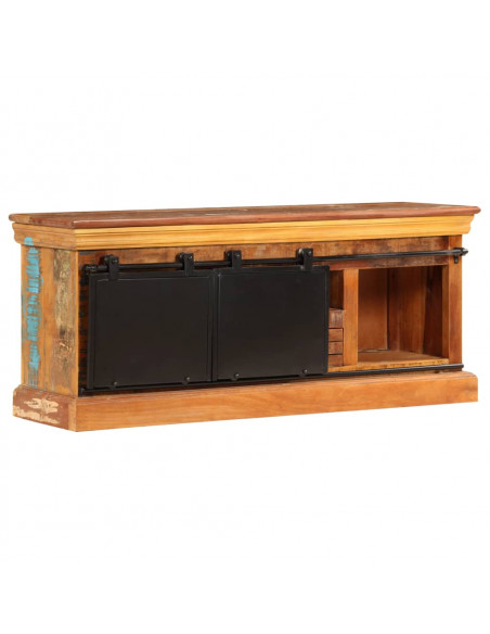 Mobile Porta TV 110x30x45 cm in Legno Massello di Recupero