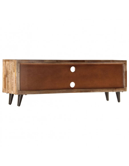 Mobile Porta TV 118x30x40 cm in Legno Massello di Mango